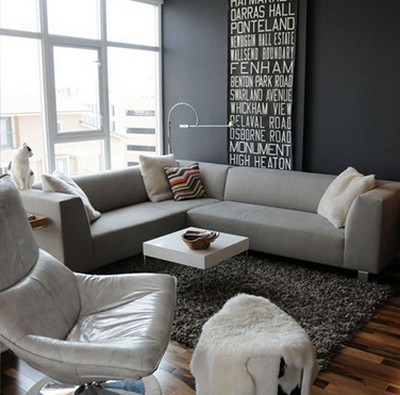 Apartamentos decorados com sofá cinza