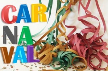 Decoração de Carnaval com letras