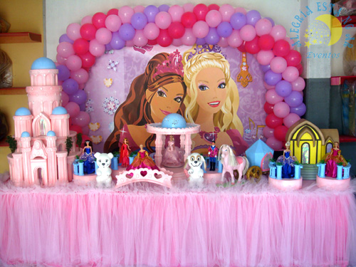 Decoração de aniversário da Barbie