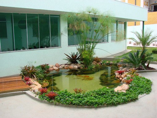 Decoração de lagos de jardim